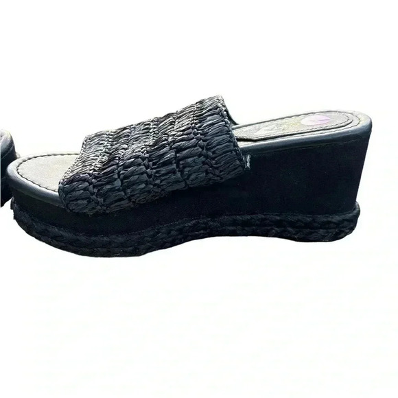 Torgeis Womens Neith FEI1073 Black Wedge Slide Sandals Size 8 - Picture 9 of 11